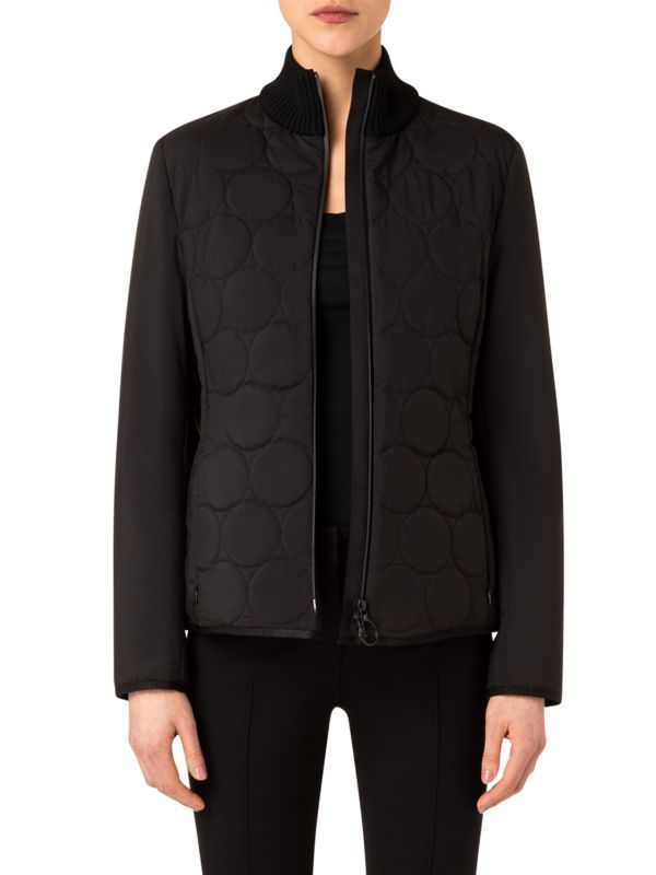 Akris punto Hooded Zip Up Jacket